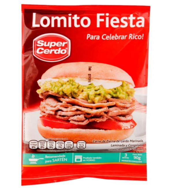 Lomitos Fiesta Super Cerdo 90Grs